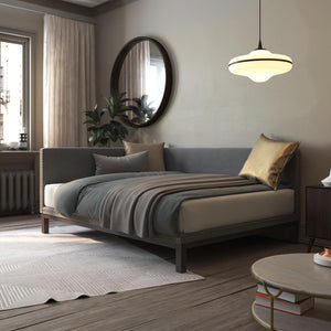 DHP Mid Century Upholstered Daybed - Grey Linen - Full