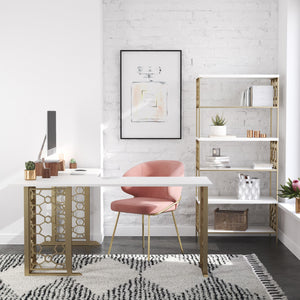 CosmoLiving Ella L Desk - White