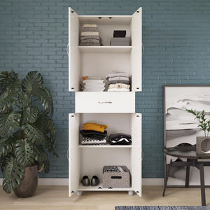 Systembuild Evolution Lory Storage Cabinet with Drawer - White