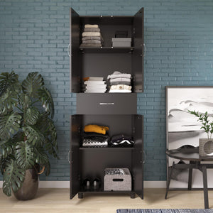 Systembuild Evolution Lory Storage Cabinet with Drawer - Black