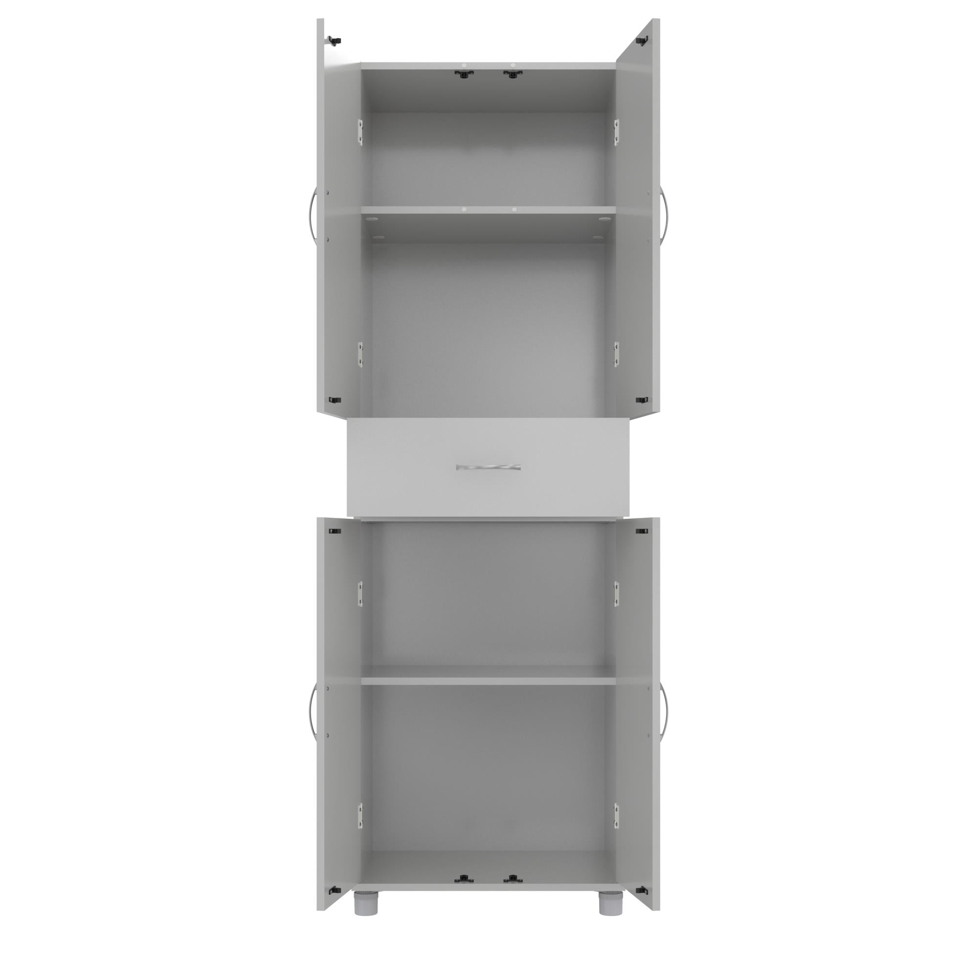Systembuild Evolution Lory Storage Cabinet with Drawer - Dove Gray