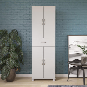 Systembuild Evolution Lory Storage Cabinet with Drawer - Dove Gray
