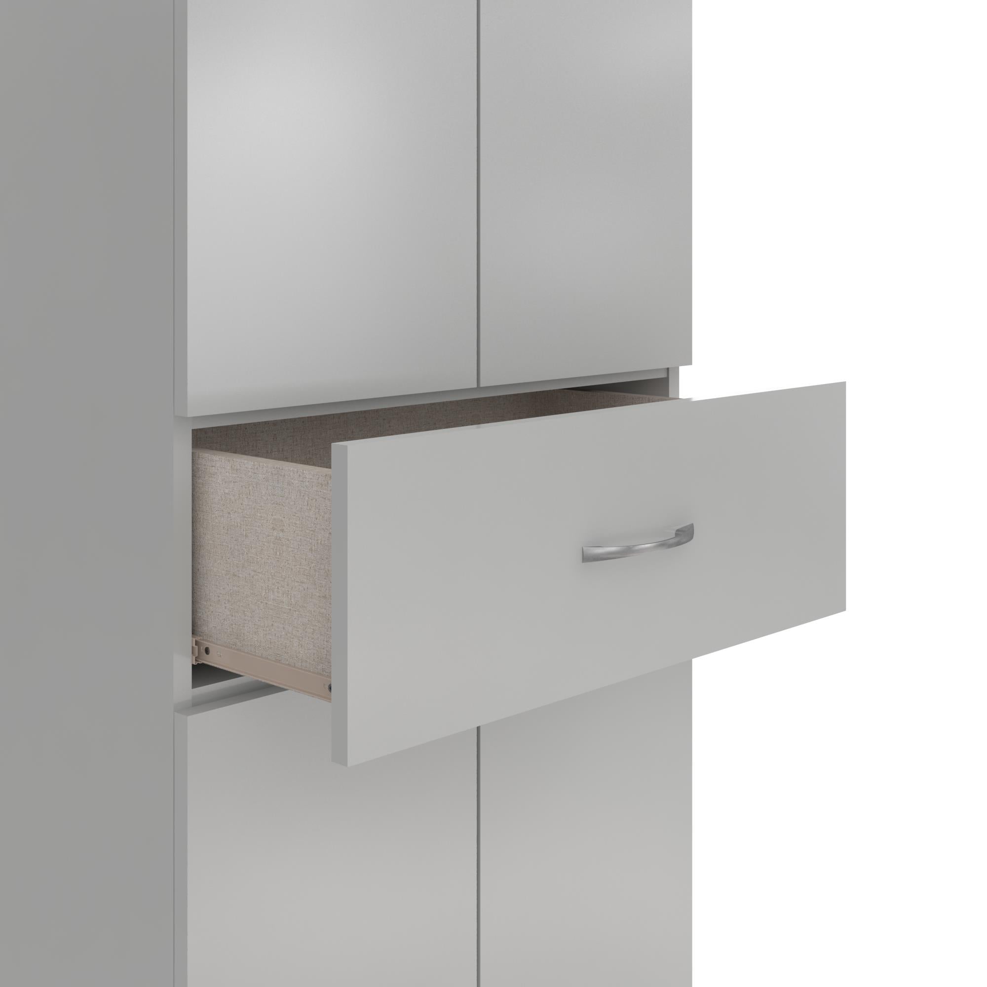 Systembuild Evolution Lory Storage Cabinet with Drawer - Dove Gray