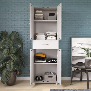 Systembuild Evolution Lory Storage Cabinet with Drawer - Dove Gray