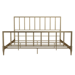 CosmoLiving Blair Brass Metal Bed - Gold - King