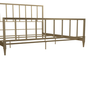 CosmoLiving Blair Brass Metal Bed - Gold - King
