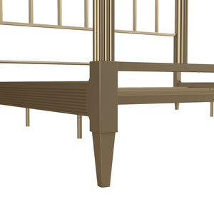CosmoLiving Blair Brass Metal Bed - Gold - King