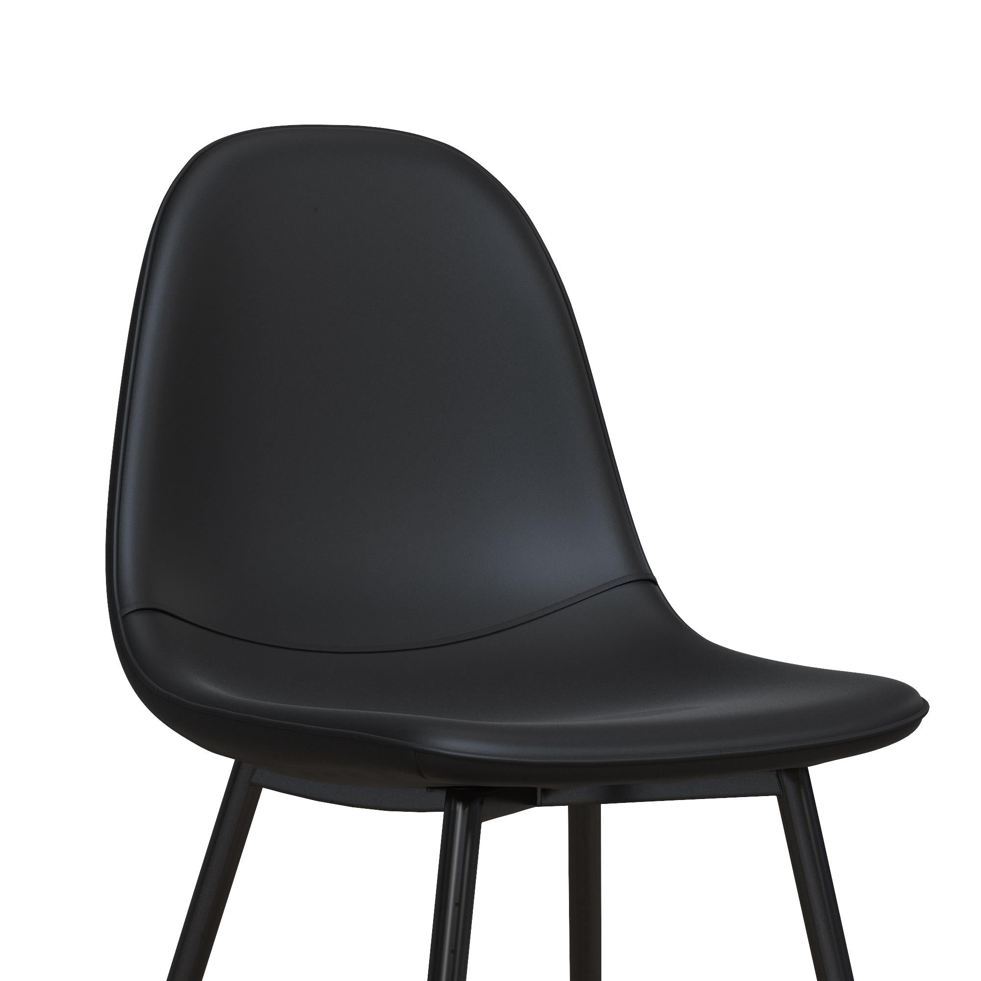 RealRooms Brandon Dining Chair, Set of 4 - Black