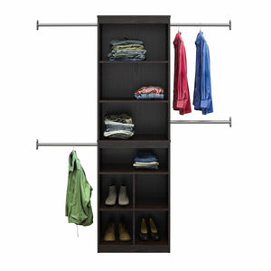Systembuild Evolution Closet Storage System - Espresso