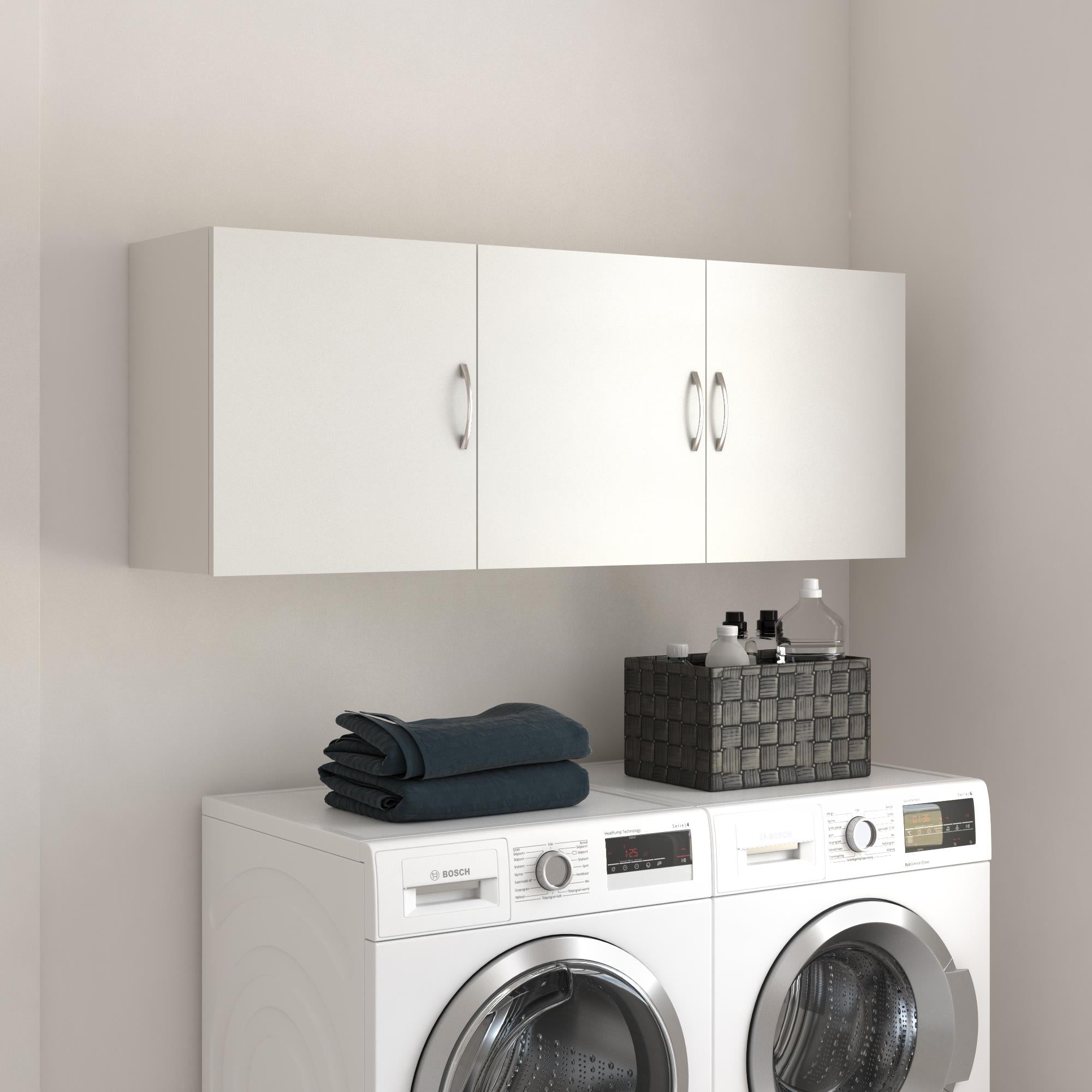 Systembuild Evolution Lory 54" Wall Cabinet - White - 3 Door