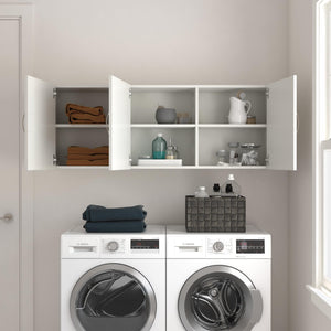 Systembuild Evolution Lory 54" Wall Cabinet - White - 3 Door