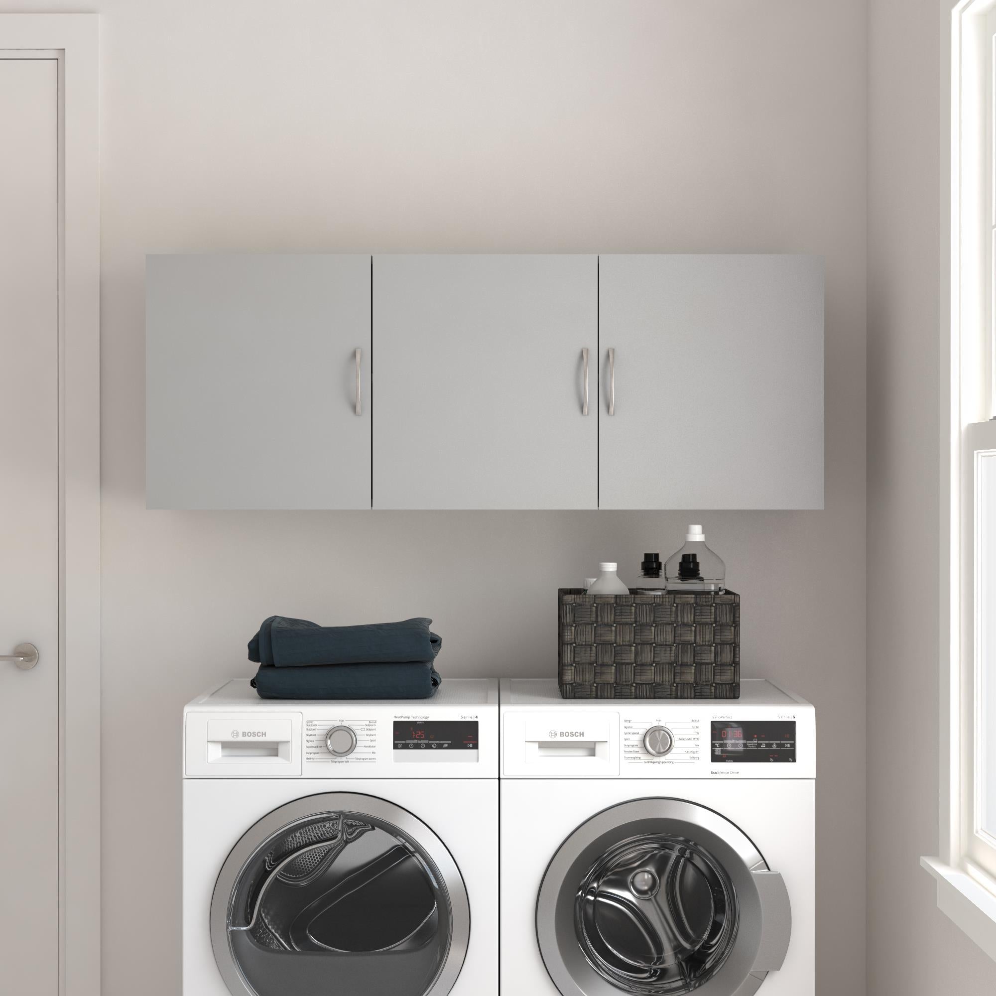 Systembuild Evolution Lory 54" Wall Cabinet - Dove Gray - 3 Door