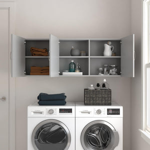 Systembuild Evolution Lory 54" Wall Cabinet - Dove Gray - 3 Door