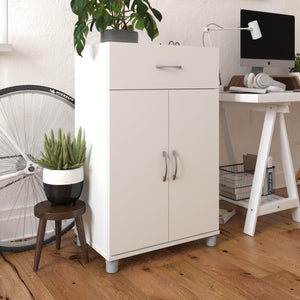 Systembuild Evolution Lory 24" 1 Drawer/2 Door Base Storage Cabinet - White