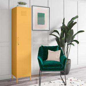 Novogratz Cache Cache 1-Door Tall Single Metal Locker Style Storage Cabinet - Yellow