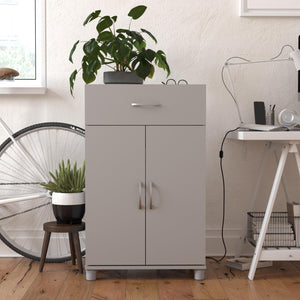 Systembuild Evolution Lory 24" 1 Drawer/2 Door Base Storage Cabinet - Dove Gray