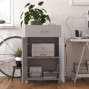 Systembuild Evolution Lory 24" 1 Drawer/2 Door Base Storage Cabinet - Dove Gray