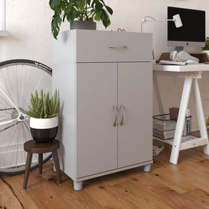 Systembuild Evolution Lory 24" 1 Drawer/2 Door Base Storage Cabinet - Dove Gray