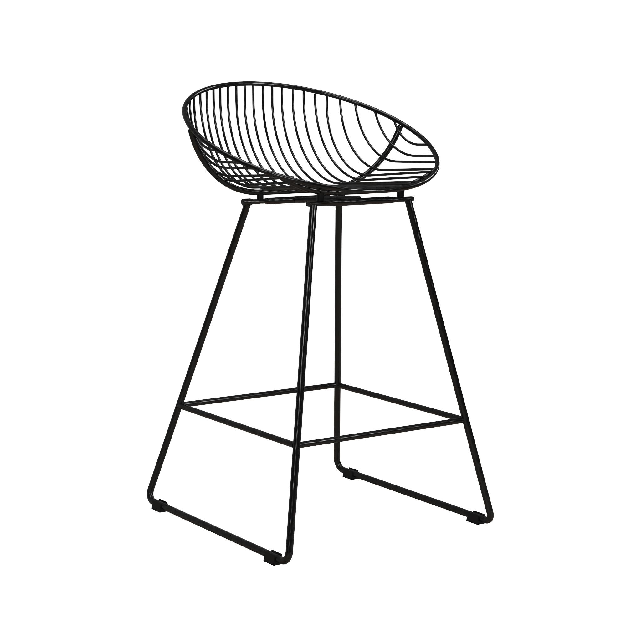 CosmoLiving Ellis Wire Counter Height Bar Stool - Black