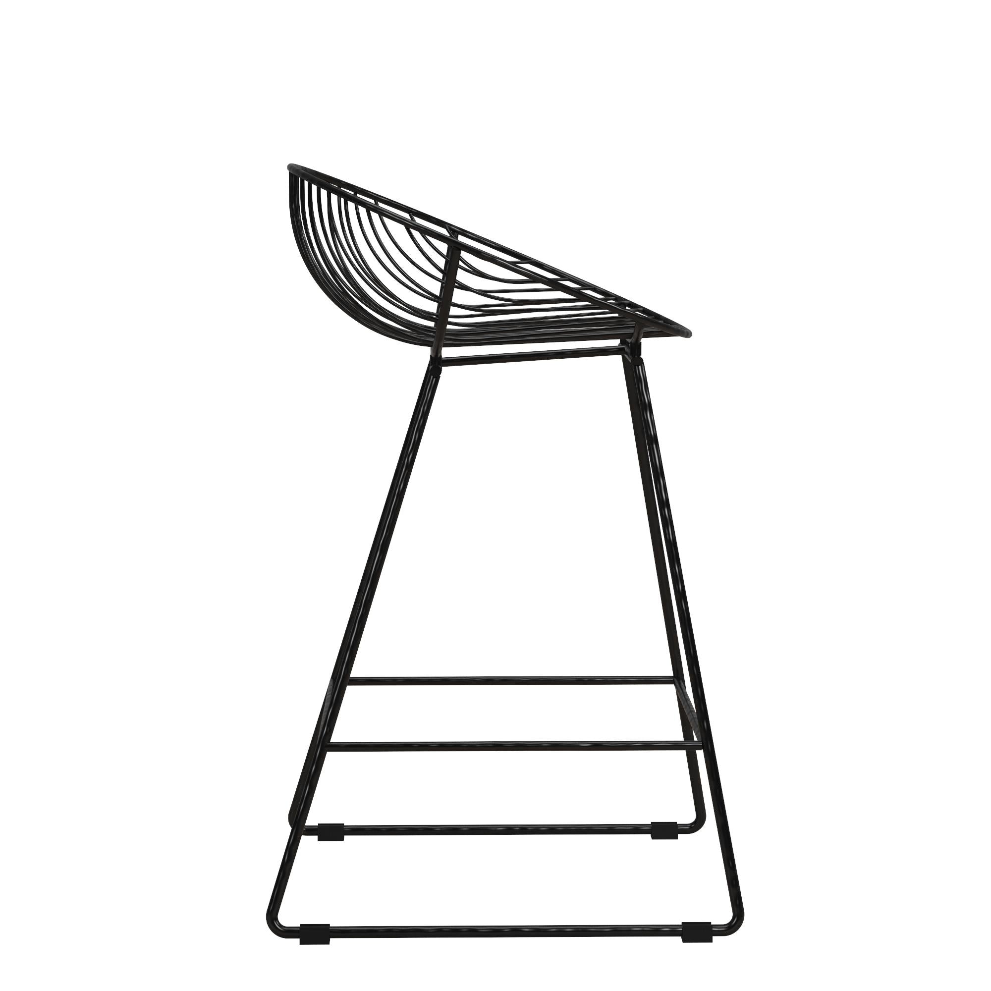 CosmoLiving Ellis Wire Counter Height Bar Stool - Black