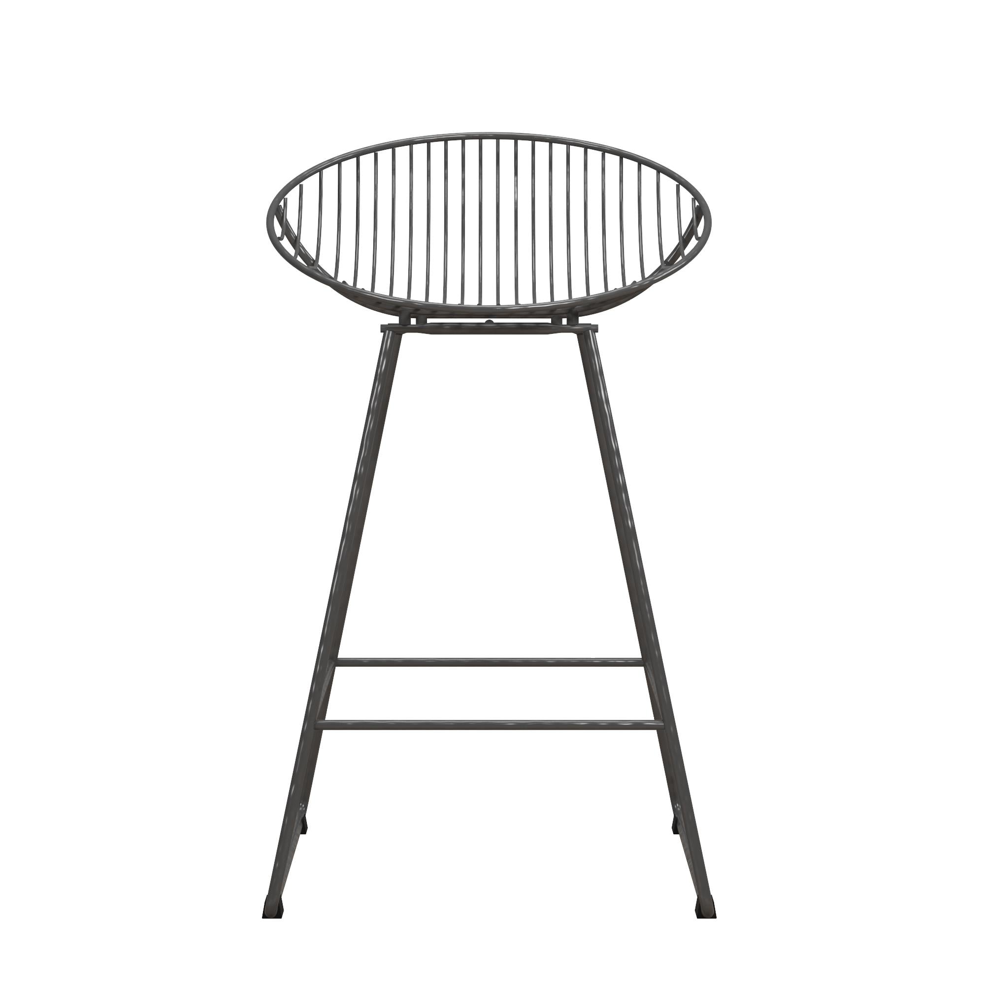 CosmoLiving by Cosmopolitan Ellis Wire Counter Height Bar Stool, Gray - Gray