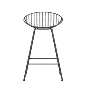 CosmoLiving by Cosmopolitan Ellis Wire Counter Height Bar Stool, Gray - Gray
