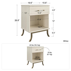 Monarch Hill Clementine White Nightstand - Ivory Oak