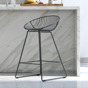 CosmoLiving Ellis Wire Counter Height Bar Stool - Black
