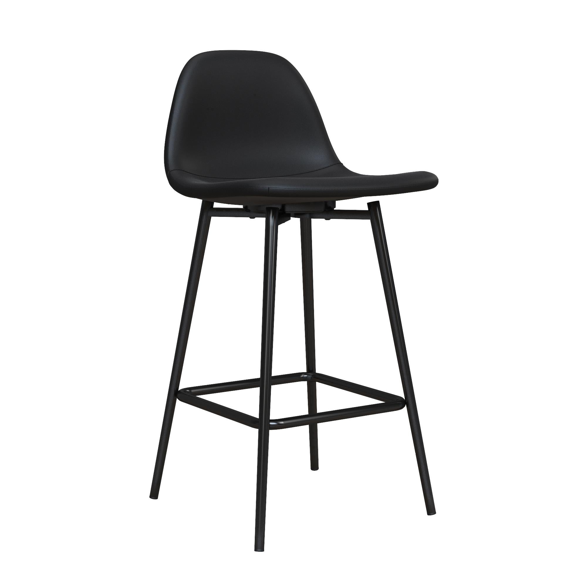 RealRooms Brandon Counter Height Bar Stool - Black