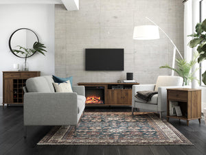 Ameriwood Home Farnsworth Fireplace TV Stand for TVs up to 65" - Columbia Walnut