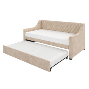Max & Finn Ambrosia Upholstered Daybed and Trundle - Ivory - Twin
