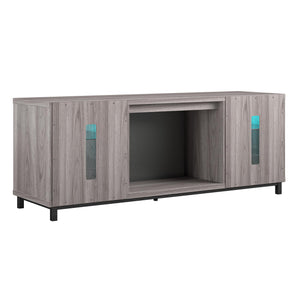 Ameriwood Home Lumina Deluxe Fireplace TV Stand for TVs up to 70" - Light Walnut - 66”-70”