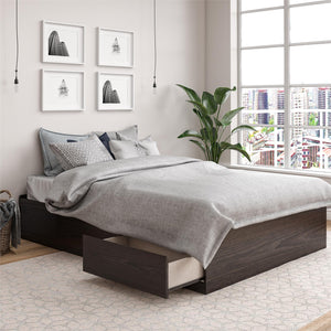 Ameriwood Home Full Platform Bed with Drawers - Espresso - Full
