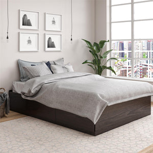 Ameriwood Home Full Platform Bed with Drawers - Espresso - Full