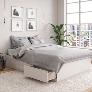 Ameriwood Home Ameriwood Home Full Platform Bed with Drawers - Ivory Oak - Full