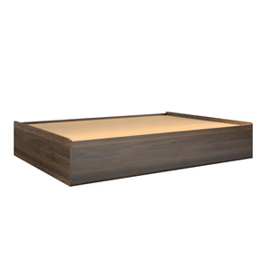Ameriwood Home Full Platform Bed with Drawers - Florence Walnut - Full