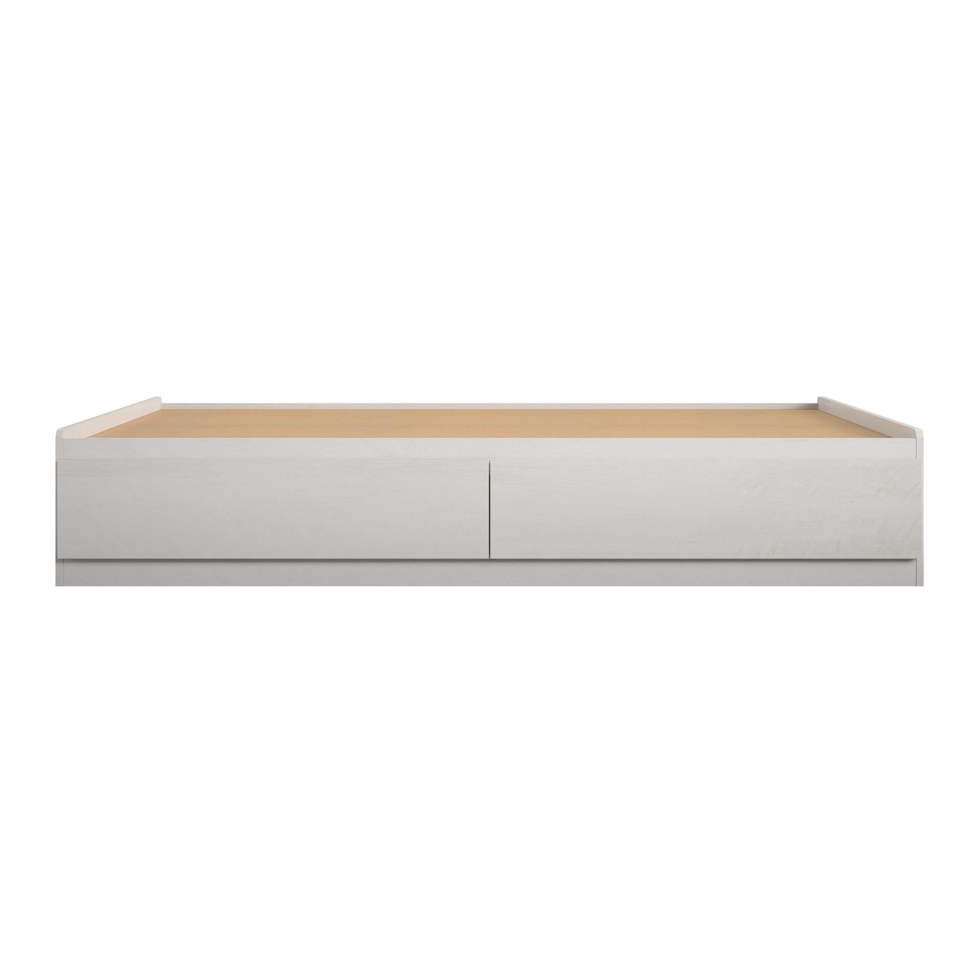 Ameriwood Home Twin Platform Bed with Drawers, Ivory Oak - Ivory Oak - Twin