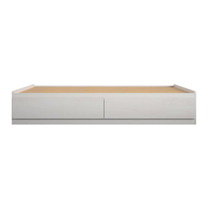 Ameriwood Home Twin Platform Bed with Drawers, Ivory Oak - Ivory Oak - Twin