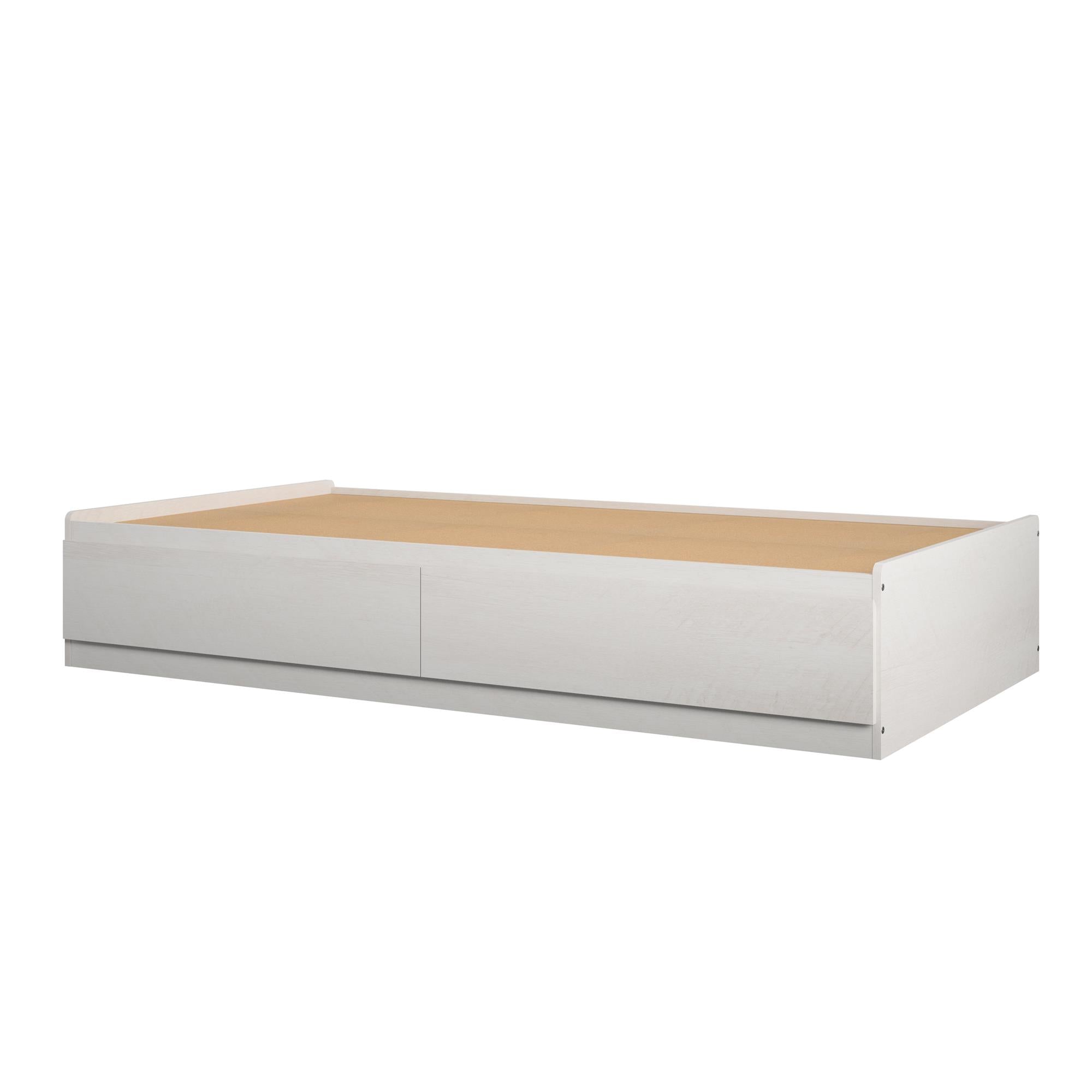 Ameriwood Home Twin Platform Bed with Drawers - Ivory Oak - Twin