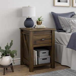 Ameriwood Home Farmington Nightstand - Rustic