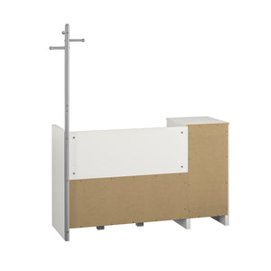 Ameriwood Home Tyler Storage Bench and Coat Rack - White