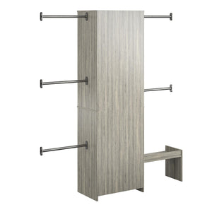 Nova Grow with Me Grey Oak Adjustable Kids' Closet Organizer System - Gray Oak