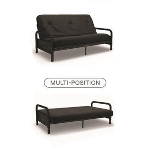 DHP Mali Futon Set with Metal Frame and 6" Mattress - Black
