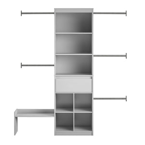 Max & Finn Grow with Me Adjustable Closet Organizer - Dove Gray