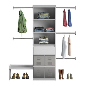 Max & Finn Grow with Me Adjustable Closet Organizer - Dove Gray