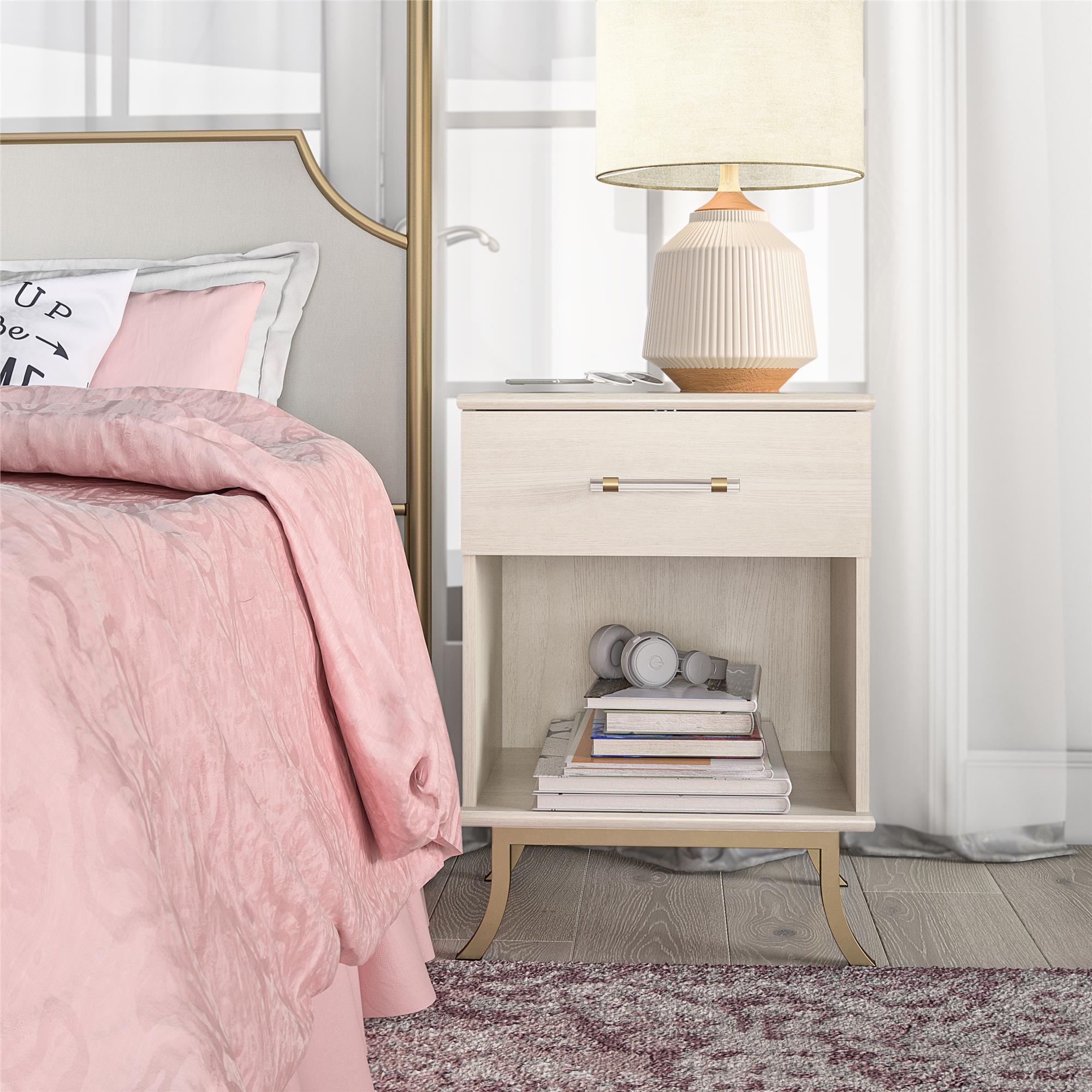 Monarch Hill Clementine White Nightstand - Ivory Oak
