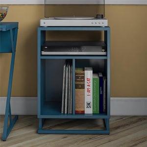 Novogratz Regal Turntable Stand / End Table - Blue