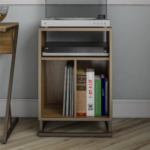 Novogratz Regal Turntable Stand / End Table - Walnut