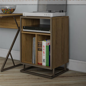 Novogratz Regal Turntable Stand / End Table - Walnut