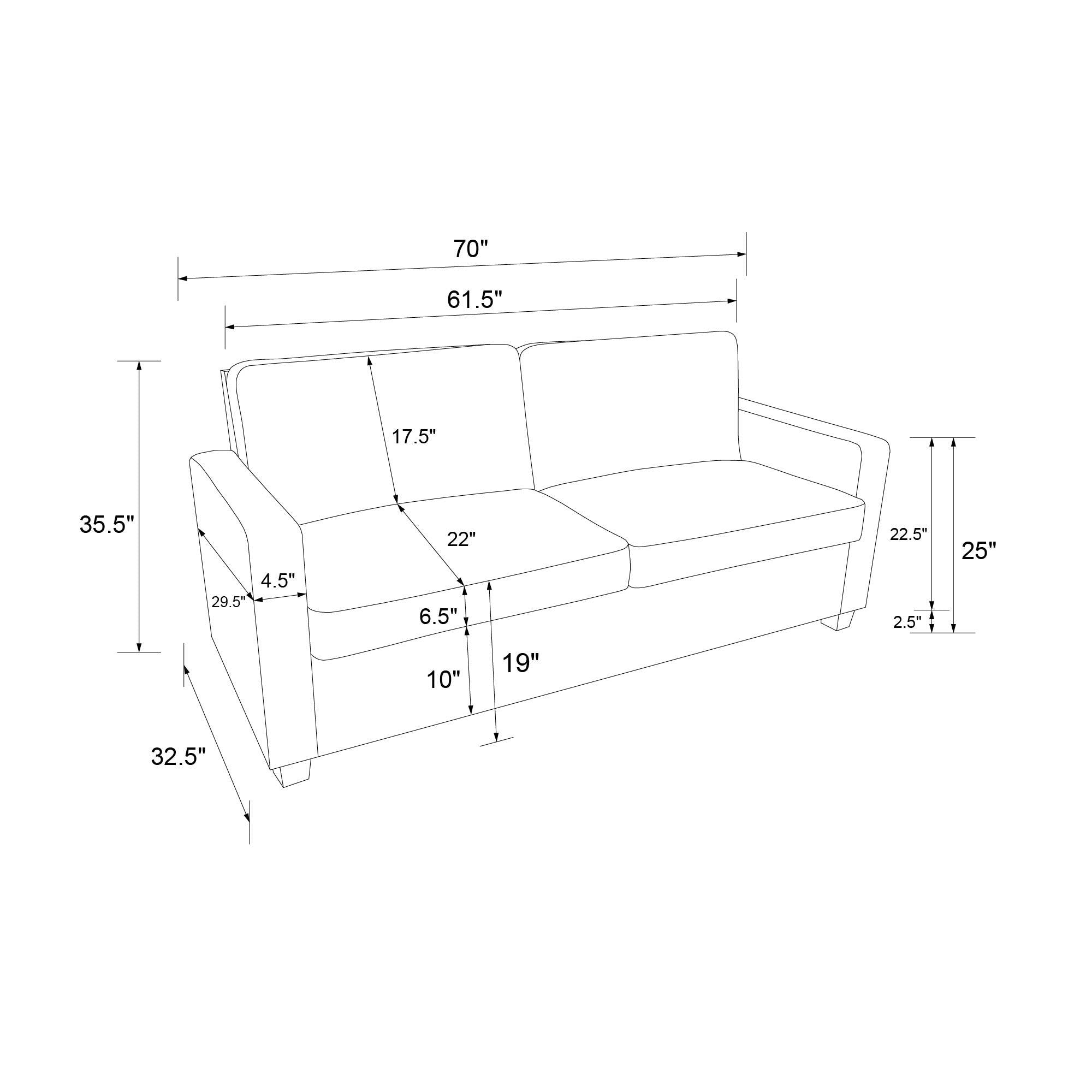 DHP Cooper Sofa Bed - Blue - Full